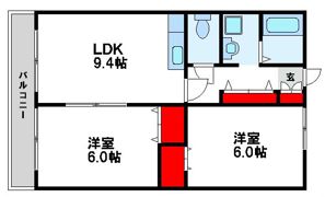 スクールビュー赤間の間取り画像