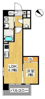 ラフレシーサ博多駅南VIの間取り画像