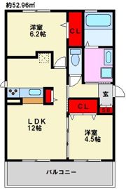 D-room長住北 B棟の間取り画像