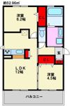 D-room長住北 B棟の間取り画像