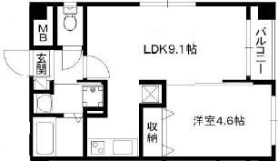 フィオルーナ西新の間取り画像