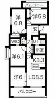 アクレール小笹南坂の間取り画像