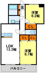 グラシューズの間取り画像