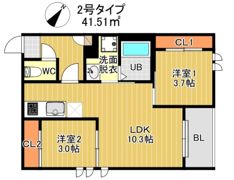REGALEST Maple 千早の間取り画像