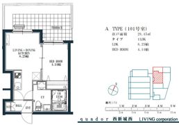 quador西新城西の間取り画像