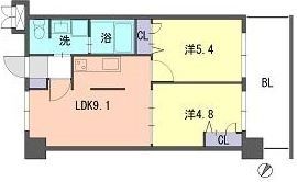 DUO FEEL福岡東の間取り画像