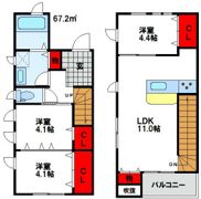 レジデンス西福間の間取り画像