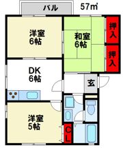 コーポハピネスIIDの間取り画像