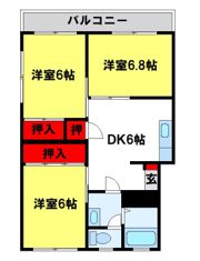 マンションエスティーの間取り画像