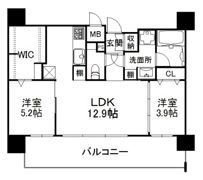 エンクレスト天神AVANTの間取り画像