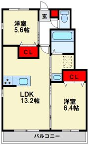 N.Aube（エヌ.オーブ）の間取り画像