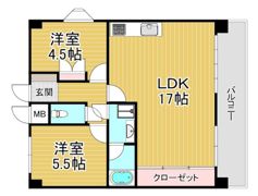 リベラルマンション白木原の間取り画像