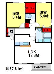 郁李苑シマ C棟の間取り画像