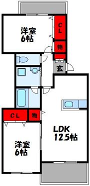 ヴィラ清水IIの間取り画像