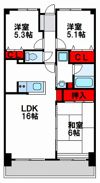 ロワールマンション古賀の間取り画像