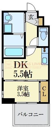 ヴィラージュ天神の間取り画像