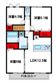 コンフォールヴィラの間取り画像
