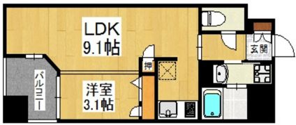 ロールベール博多駅前の間取り画像