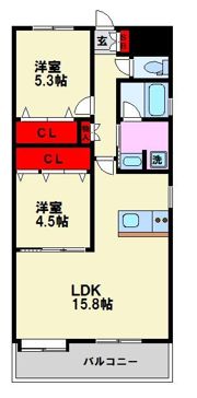 グランシャリオ高宮東の間取り画像