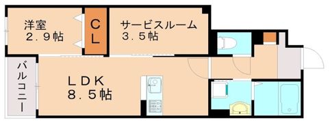 光陽マンション別府の間取り画像