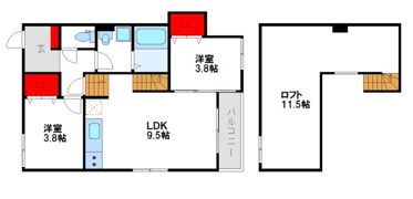 メゾンソレイユ3の間取り画像