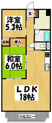 サンポートハイツの間取り画像