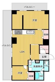 ライオンズマンション博多の間取り画像