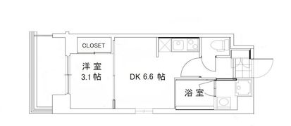 ニューガイアリルーム原通りNo.68の間取り画像