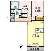 D-room地行の間取り画像