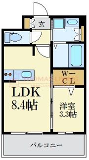 エンクレスト天神GLEEの間取り画像