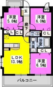 コンフォート東比恵の間取り画像