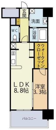 ブレス唐人町駅前の間取り画像