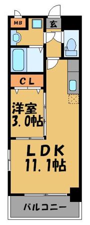 ルピナス天神の間取り画像