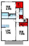 リビングタウンルピナ新宮A棟の間取り画像
