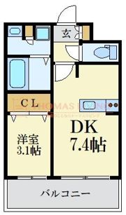 エンクレスト天神GLEEの間取り画像