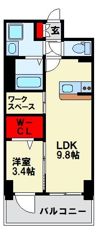 Mys Casetta Hakata （ミースカセッタ博多）の間取り画像