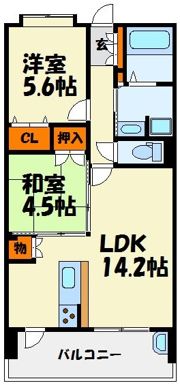 第9ケイコーマンション駅南の間取り画像