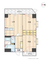 クレオン七隈の間取り画像