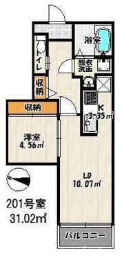 バーンメアオZiZiの間取り画像