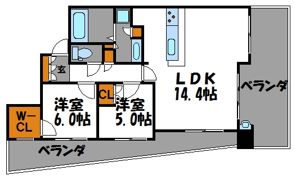 ヒューマインド薬院白金通りの間取り画像