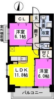 アルページュ西新の間取り画像