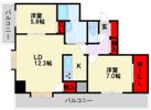 プライマル福岡平尾の間取り画像