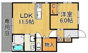 グラシア和白 参番館の間取り画像