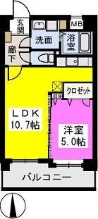 リバーランド姪浜の間取り画像