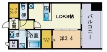 トラストレジデンス博多駅南の間取り画像
