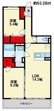 アリビオ春日野の間取り画像