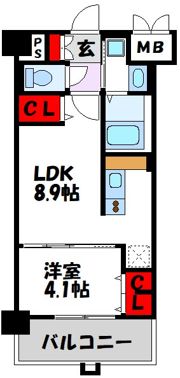 エルグランド吉塚の間取り画像