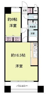 グランパーク天神の間取り画像