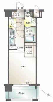 エンクレスト渡辺通南の間取り画像