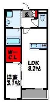 光陽マンション古賀天神の間取り画像